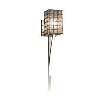 Justice Design WGL-8791-15-GRCB-CROM Wire Glass 1 Light 5 inch Polished Chrome Wall Sconce Wall Light in Grid with Clear Bubbles, Square with Flat Rim, Incandescent photo thumbnail