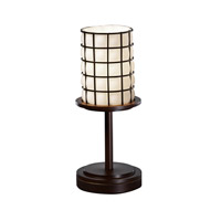 Justice Design WGL-8798-10-SWCB-NCKL-LED1-700 Wire Glass 12 inch 9.00 watt Brushed Nickel Table Lamp Portable Light thumb