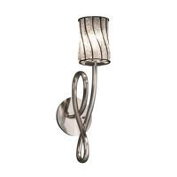 Justice Design WGL-8911-10-SWCB-DBRZ-LED1-700 Wire Glass LED 5 inch Dark Bronze Wall Sconce Wall Light, Capellini thumb
