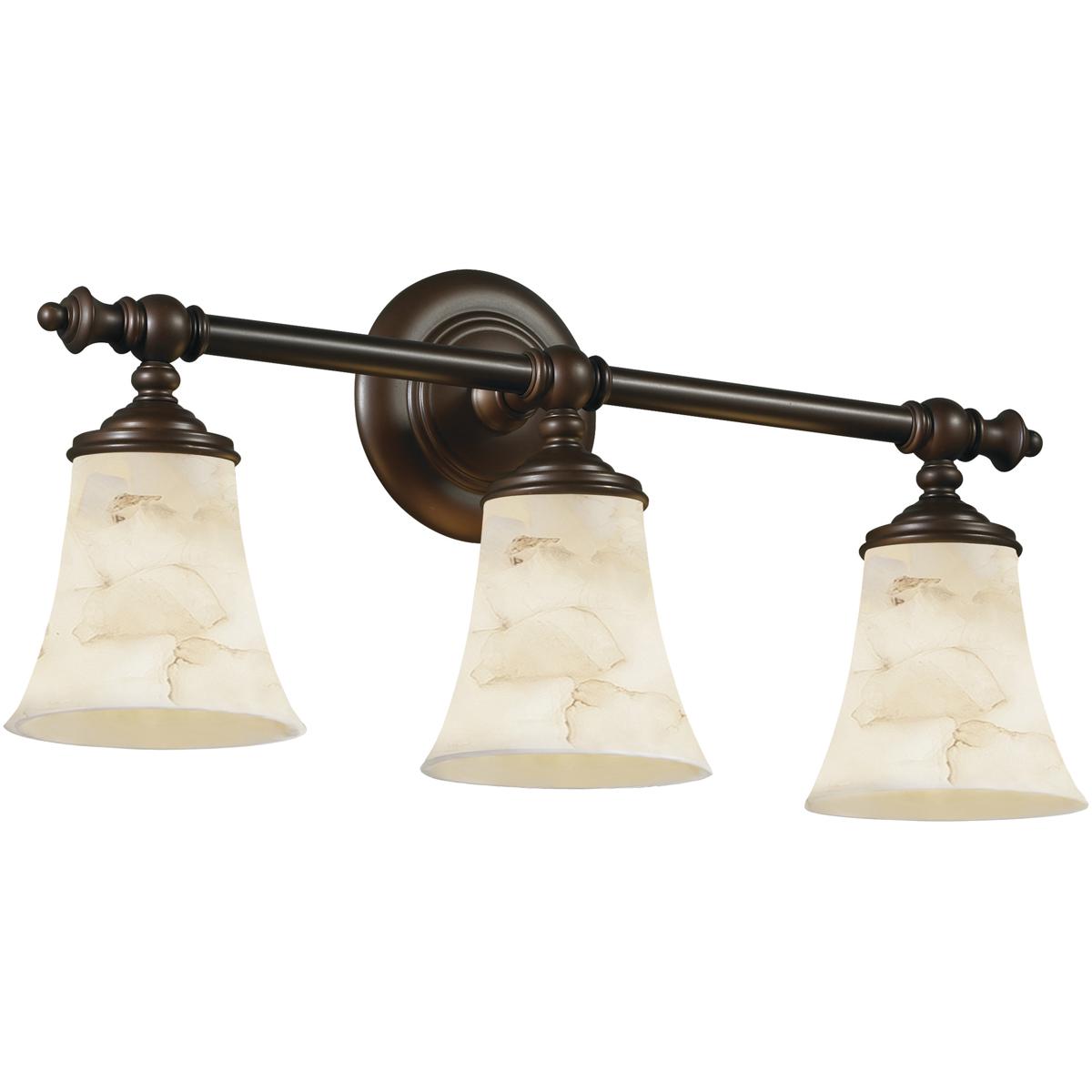 Justice Design ALR-8523-20-CROM-LED3-2100 Alabaster Rocks LED 22.75 inch Polished Chrome Bath Bar Wall Light in 2100 Lm LED, Tradition