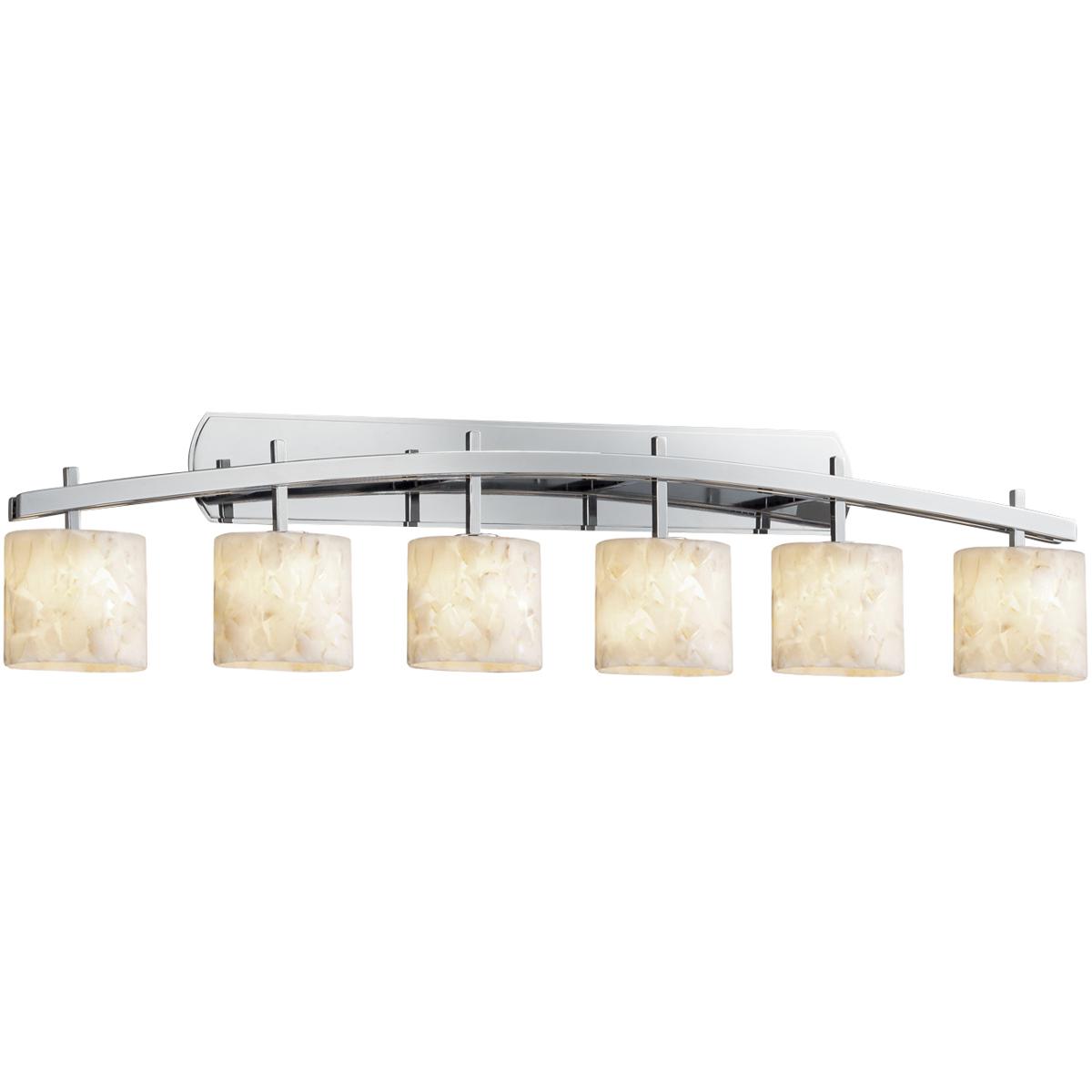 Justice Design ALR-8596-30-CROM Archway 6 Light 56.5 inch Polished Chrome Vanity Light Wall Light in Oval, Incandescent