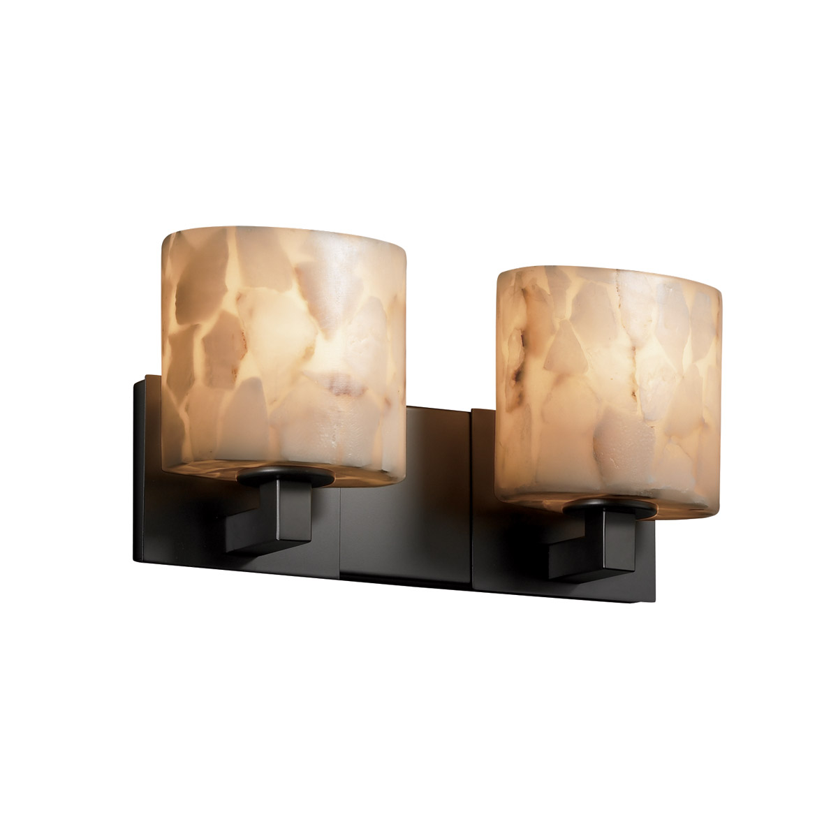 Justice Design ALR-8922-30-NCKL-LED2-1400 Alabaster Rocks LED 16 inch Brushed Nickel Bath Bar Wall Light in 1400 Lm LED, Oval, Modular