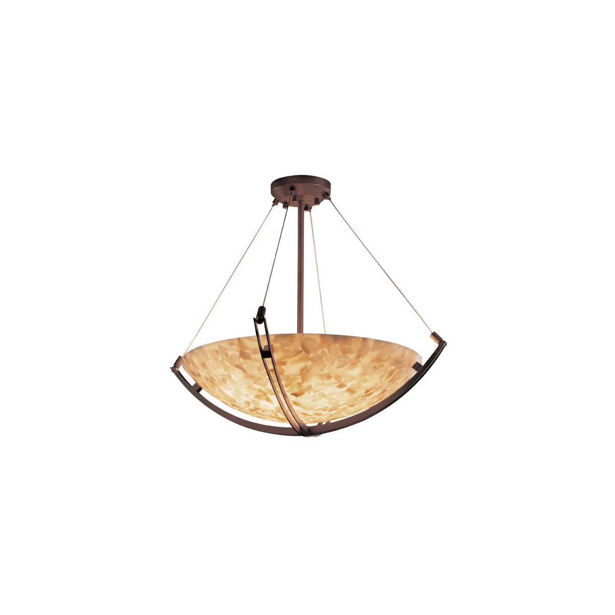 Justice Design ALR-9729-35-DBRZ-LED9-9000 Alabaster Rocks LED 69 inch Dark Bronze Pendant Ceiling Light in 9000 Lm LED