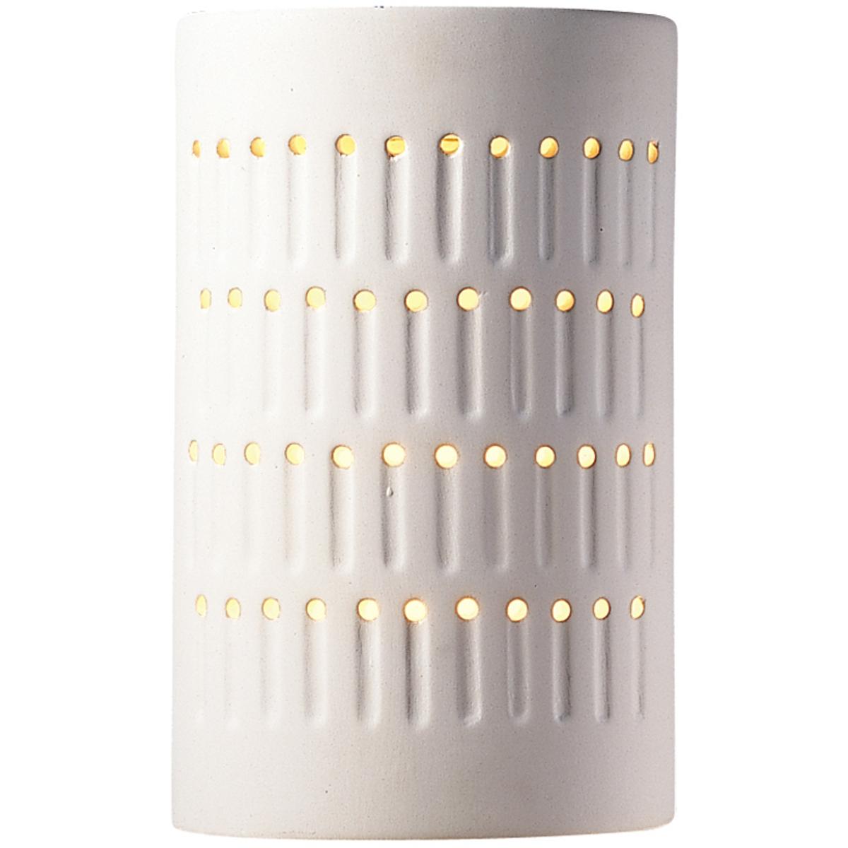 Justice Design CER-2285-BIS Ambiance Wall Sconce Wall Light in Bisque, Incandescent, Small