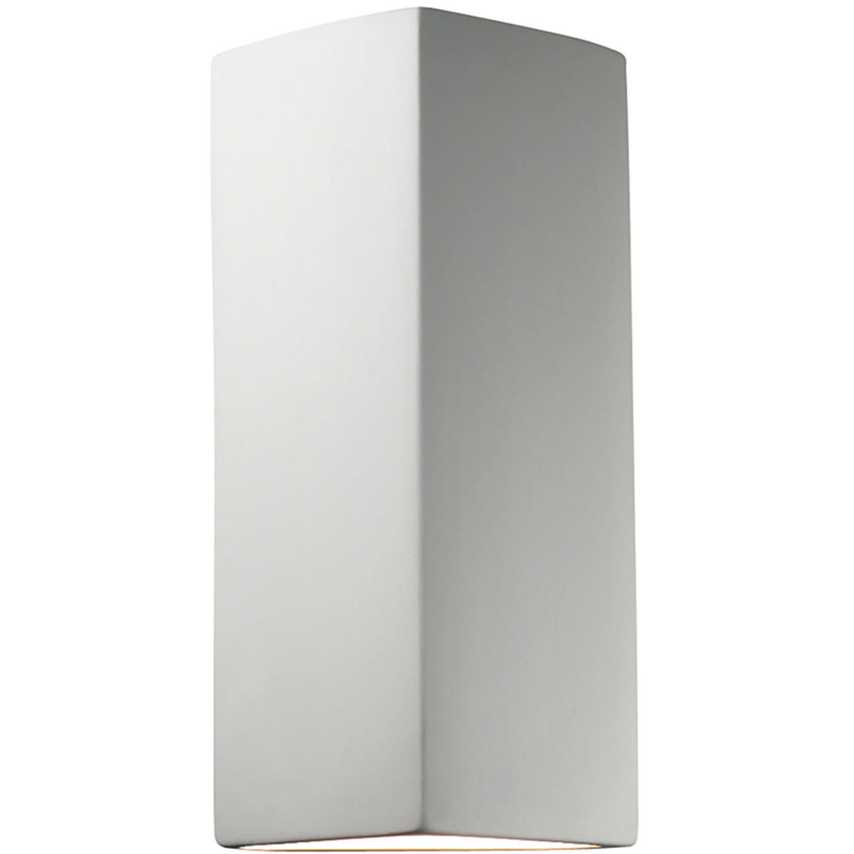 Justice Design CER-5145-BIS Ambiance Peaked Rectangle 2 Light 7 inch Bisque ADA Wall Sconce Wall Light in Incandescent