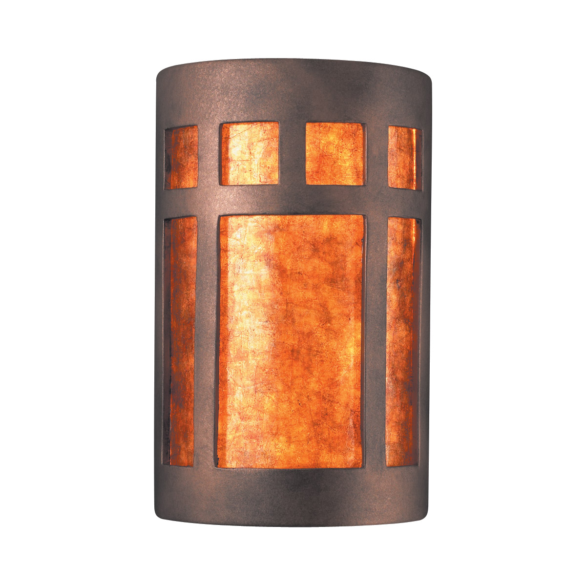 Justice Design CER-5345-BIS-LED1-1000 Ambiance Cylinder LED 5.75 inch Bisque ADA Wall Sconce Wall Light, Small