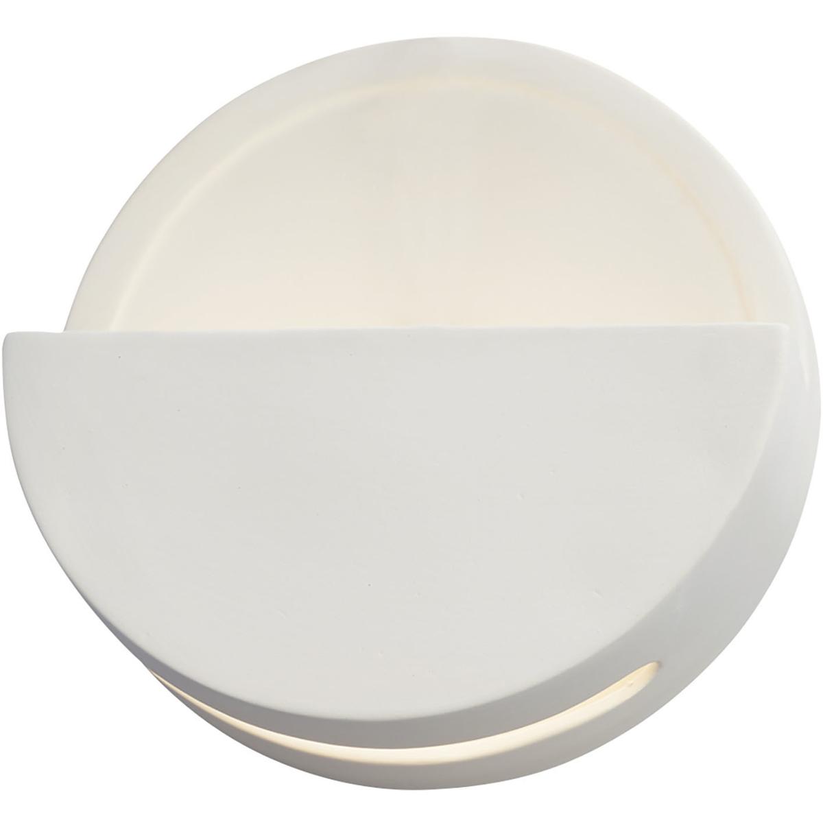 Justice Design CER-5615-BIS Ambiance LED 8 inch Bisque ADA Wall Sconce Wall Light in Incandescent, Open Top Fixture, Dome