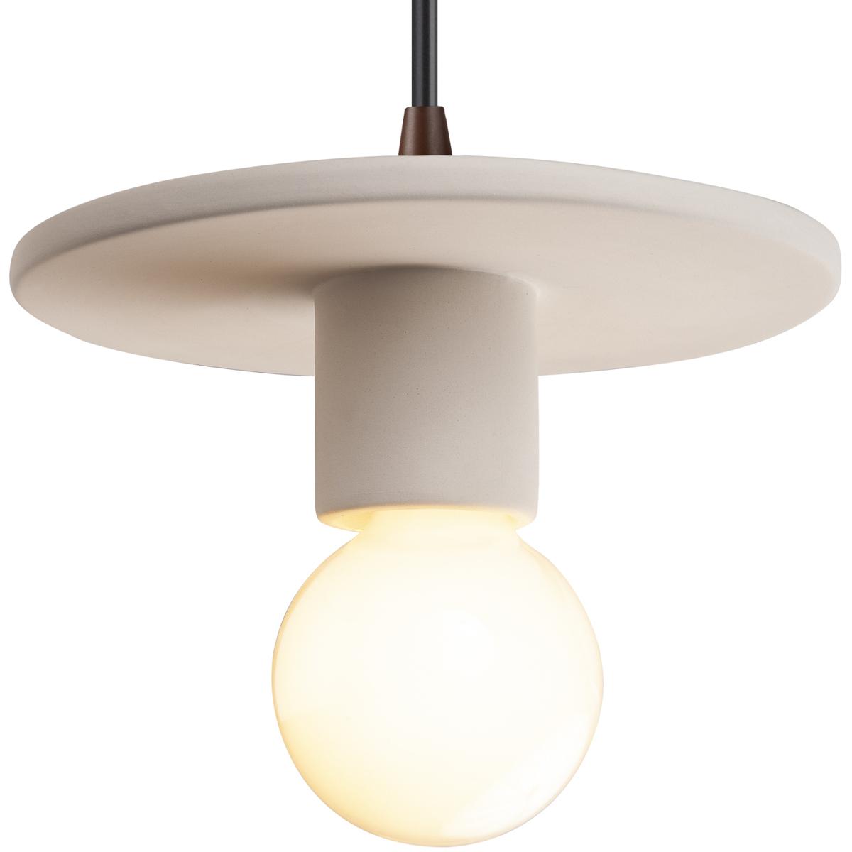 Justice Design Group Radiance 8 Inch Wide Mini Pendant Radiance - CER-6320-BIS-DBRZ-BKCD - Modern Contemporary