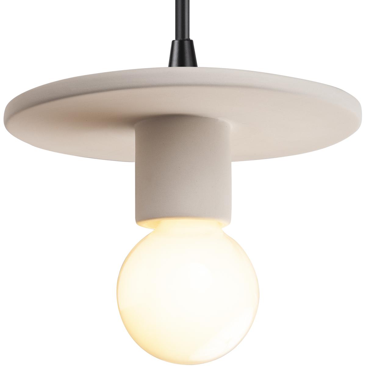 Justice Design Group Radiance 8 Inch Wide Mini Pendant Radiance - CER-6320-BIS-MBLK-BKCD - Modern Contemporary