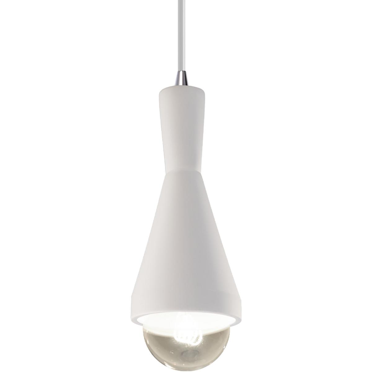 Justice Design CER-6520-BIS-CROM-WTCD-LED1-700 Radiance Collection LED 4.75 inch Bisque with Dark Bronze Pendant Ceiling Light