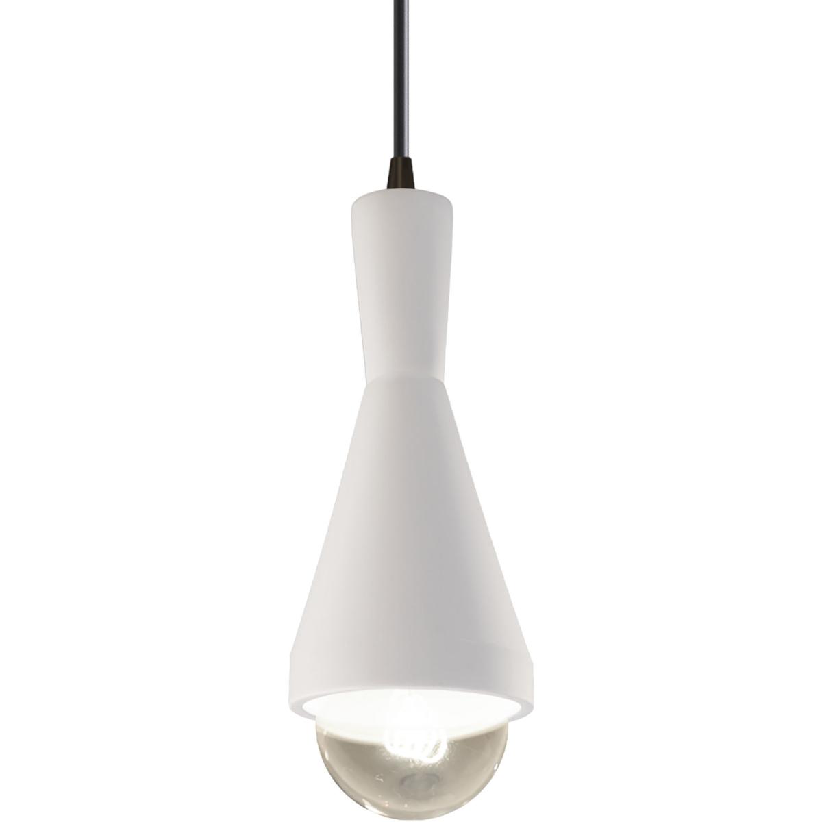 Justice Design CER-6520-BIS-DBRZ-BKCD Radiance Collection 1 Light 4.75 inch Bisque with Dark Bronze Pendant Ceiling Light