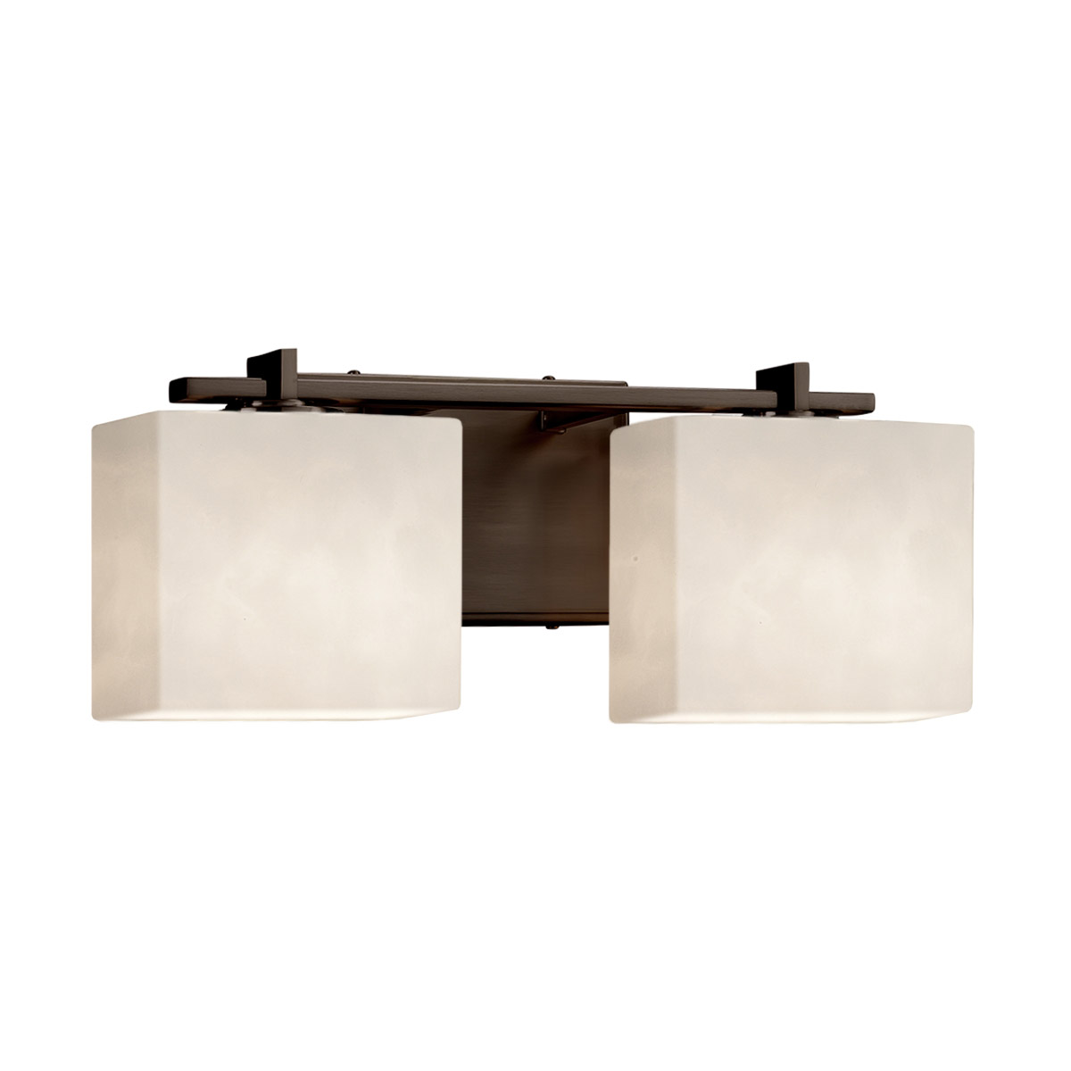 Justice Design CLD-8442-55-CROM Clouds 2 Light 15.5 inch Polished Chrome Vanity Light Wall Light in Rectangle, Incandescent
