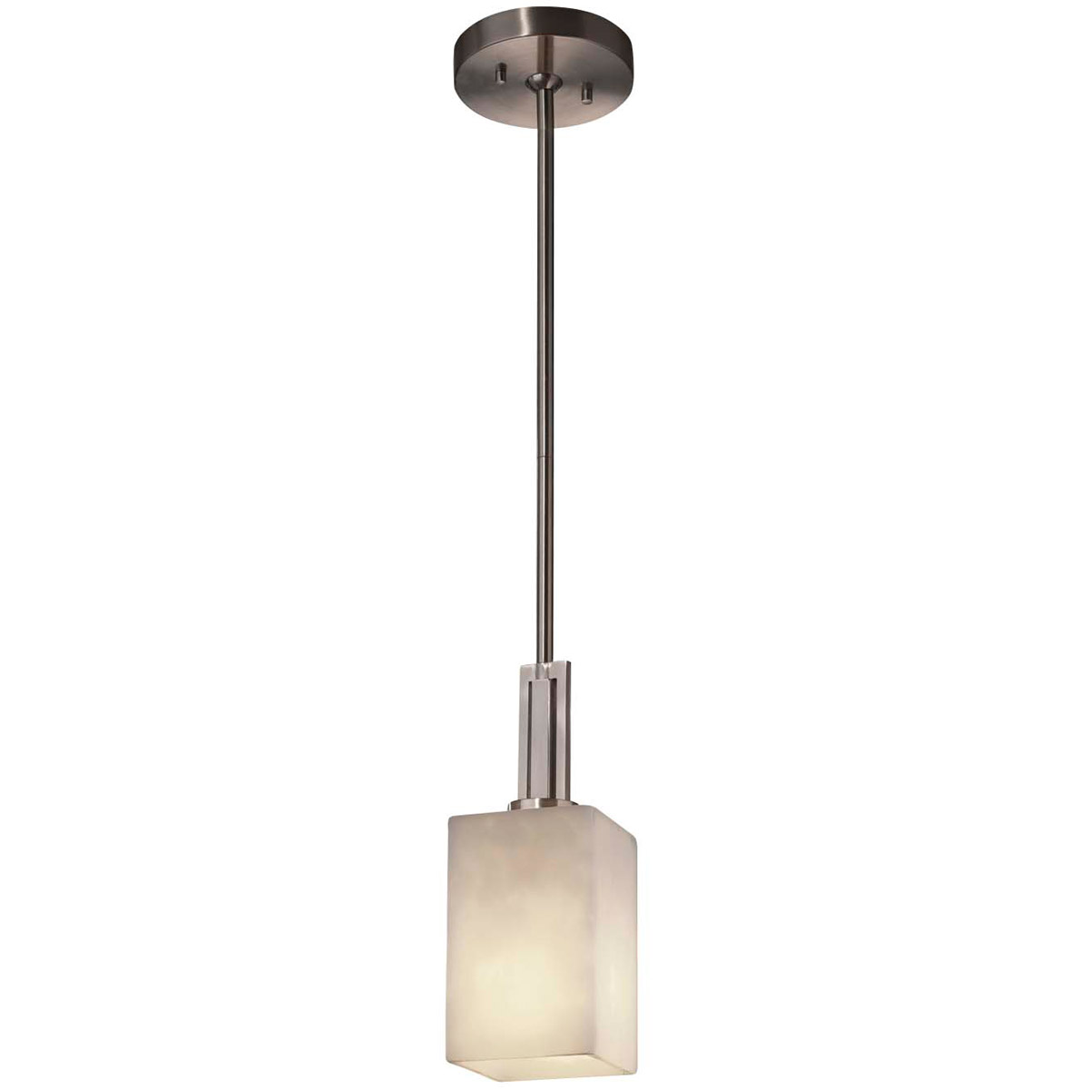 Justice Design CLD-8445-10-MBLK Clouds Pendant Ceiling Light in Matte Black, Cylinder with Flat Rim, Incandescent