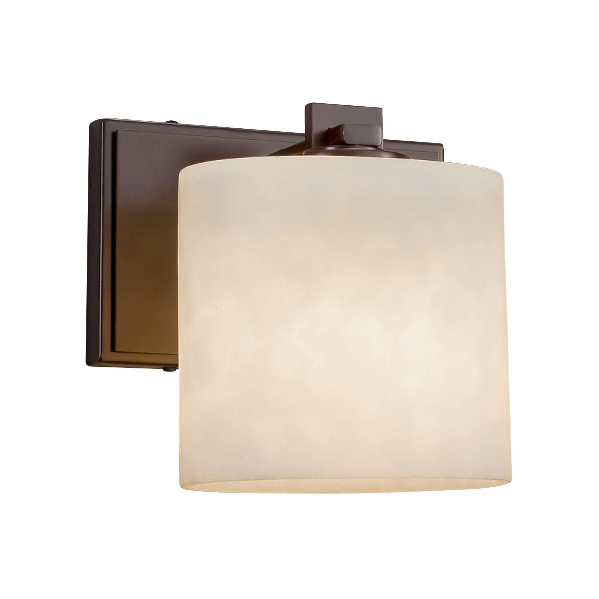 Justice Design CLD-8447-55-NCKL Clouds 1 Light 7 inch Brushed Nickel ADA Wall Sconce Wall Light in Rectangle, Incandescent