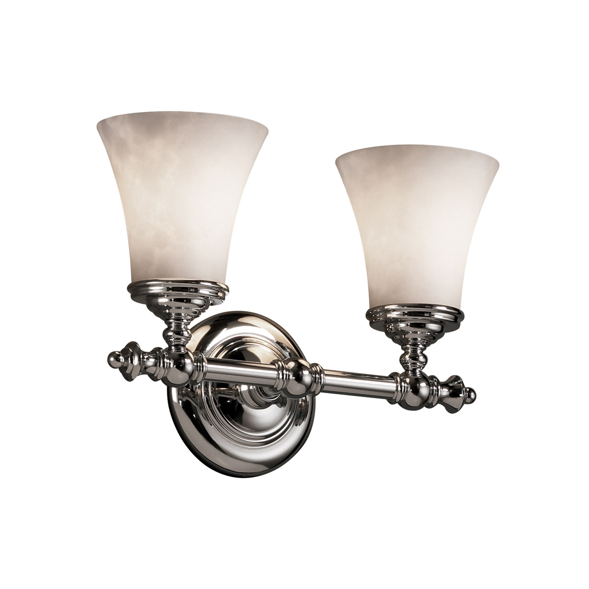 Justice Design CLD-8522-20-CROM-LED2-1400 Clouds LED 14.25 inch Polished Chrome Bath Bar Wall Light in 1400 Lm LED, Tradition