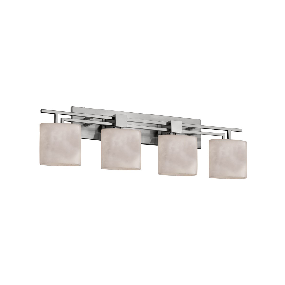 Justice Design CLD-8704-30-NCKL-LED4-2800 Clouds LED 36.5 inch Brushed Nickel Bath Bar Wall Light in 2800 Lm LED, Oval, Oval