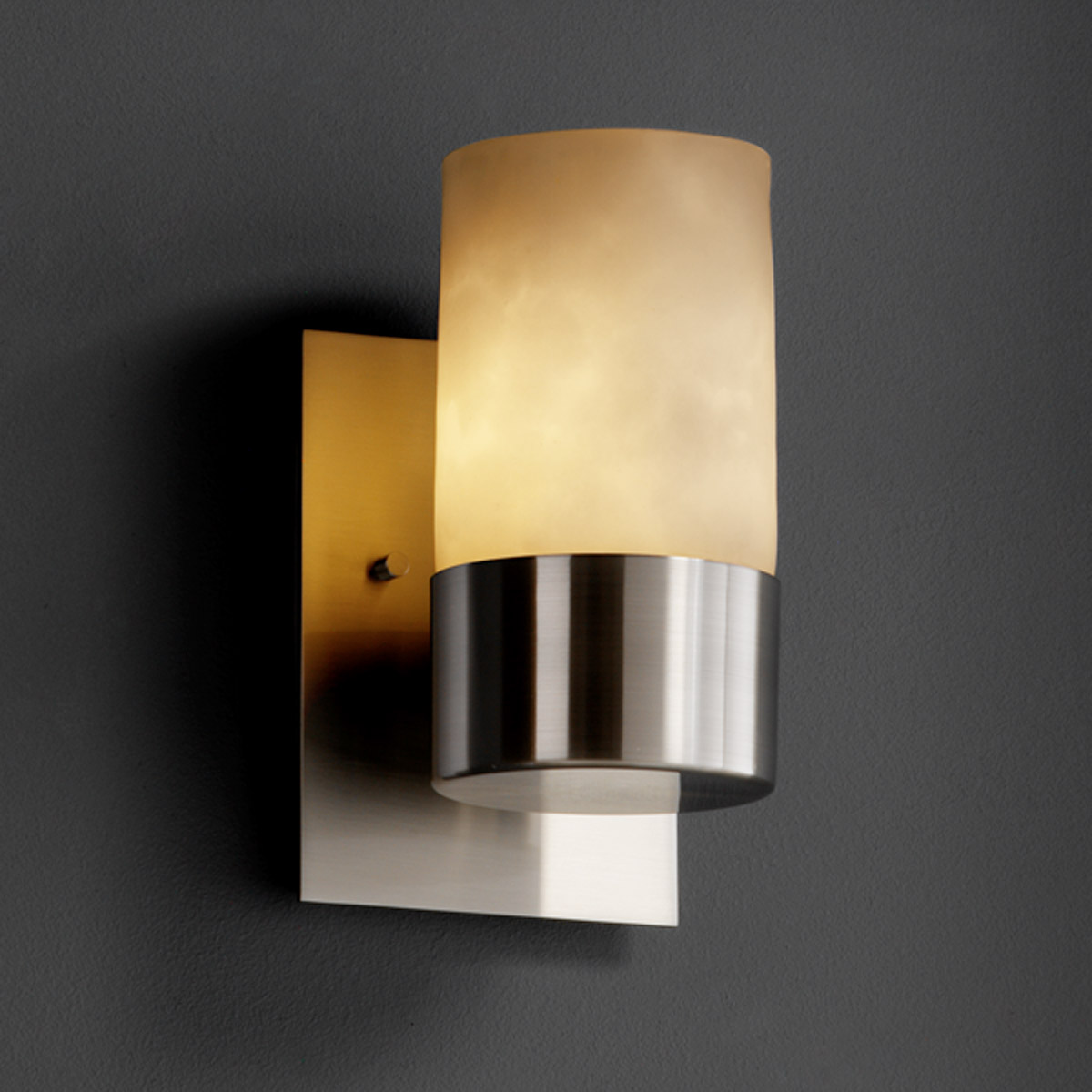 Justice Design CLD-8761-10-NCKL-LED1-700 Clouds 1 Light 5 inch Brushed Nickel Wall Sconce Wall Light in 700 Lm LED