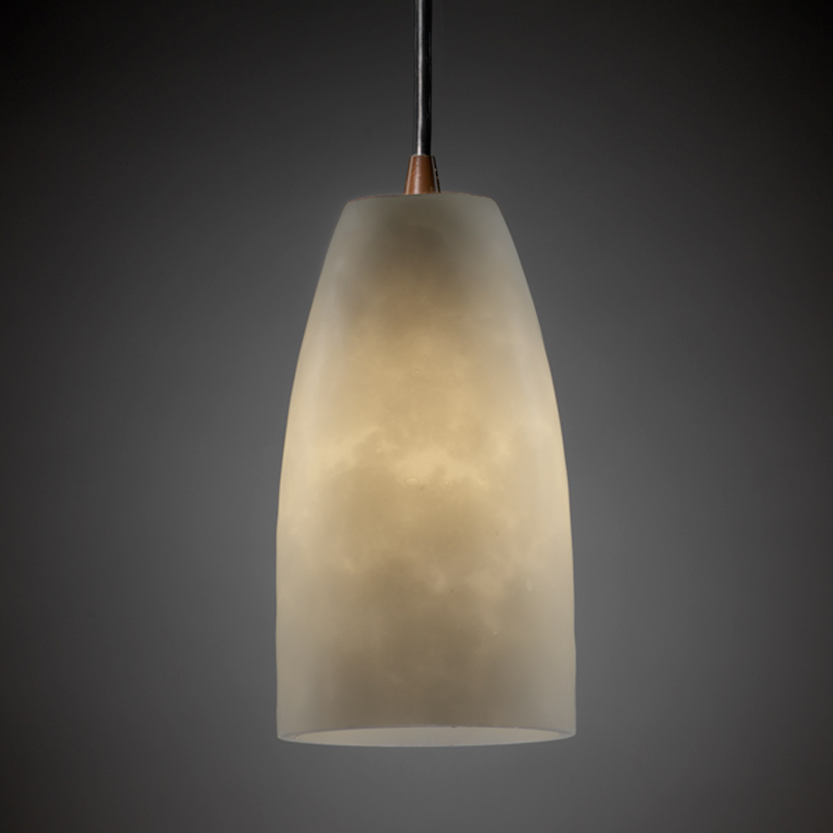 Justice Design CLD-8816-28-DBRZ Clouds 1 Light 4 inch Dark Bronze Pendant Ceiling Light in Black Cord, Tall Tapered Cylinder, Incandescent