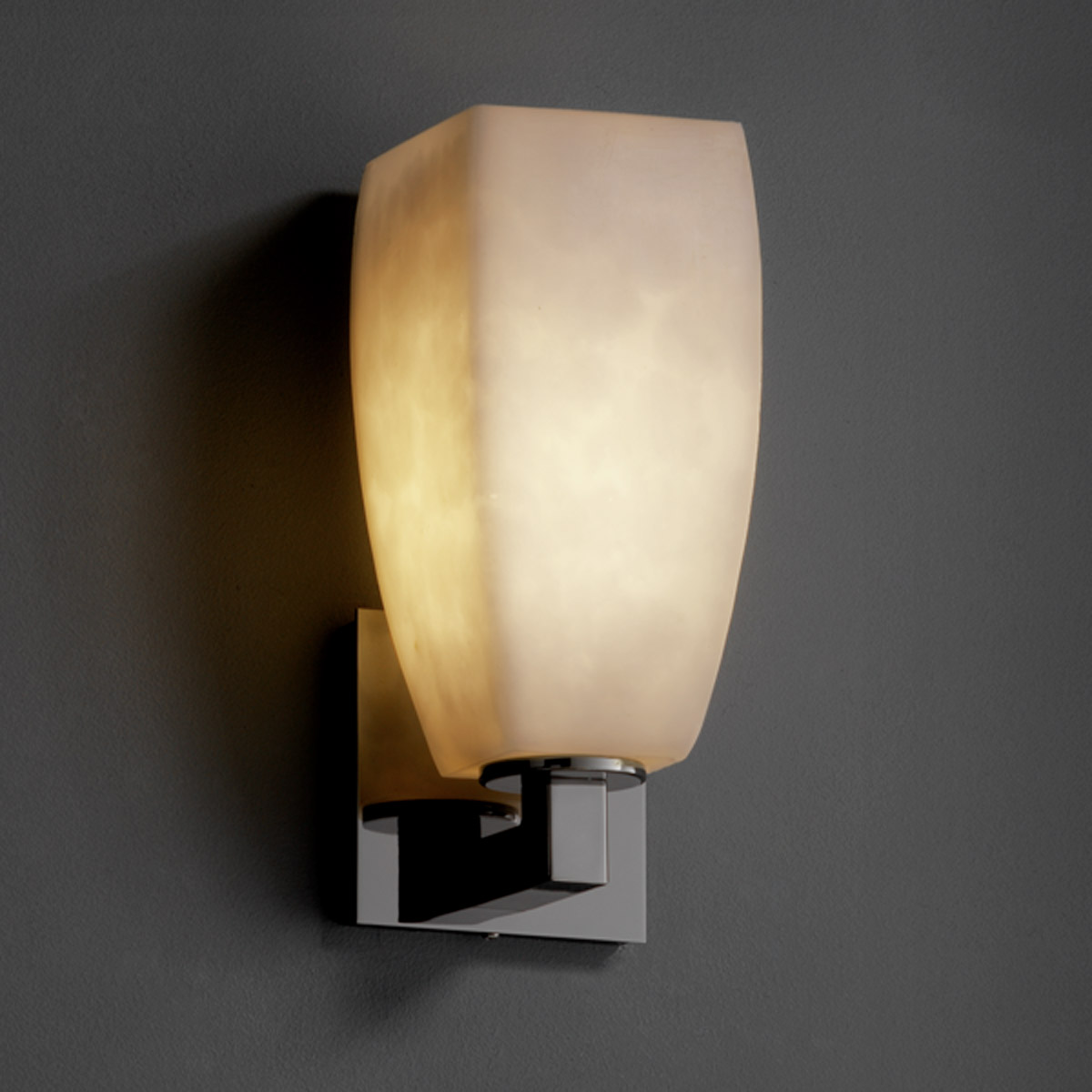 Justice Design CLD-8921-65-BLKN Clouds 1 Light 5 inch Black Nickel Wall Sconce Wall Light in Tall Tapered Square