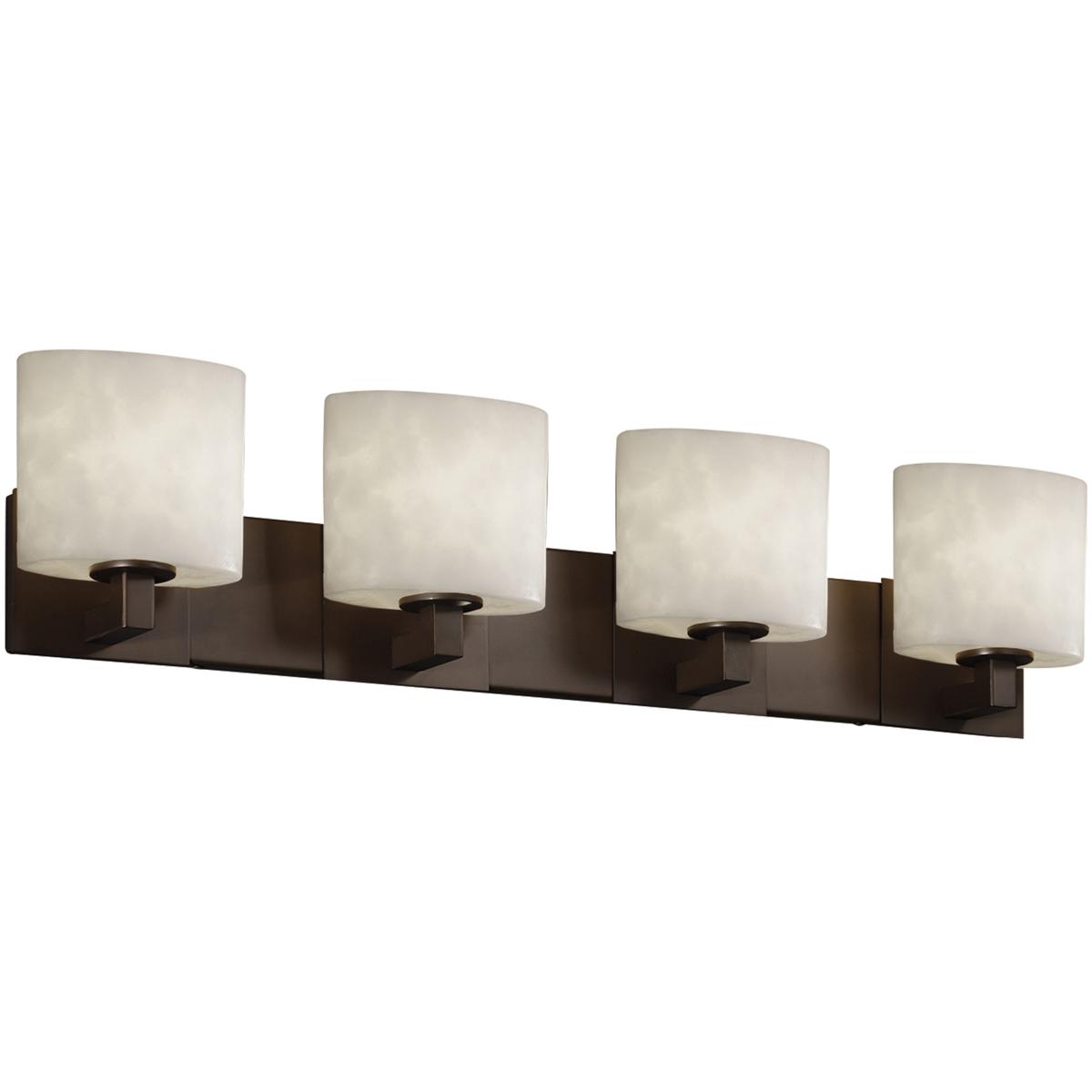 Justice Design CLD-8924-30-DBRZ-LED4-2800 Clouds LED 35.25 inch Dark Bronze Bath Bar Wall Light in 2800 Lm LED, Oval, Modular