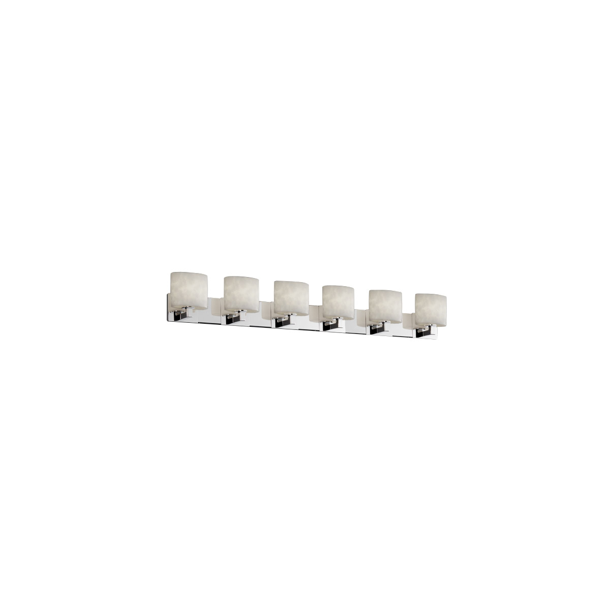 Justice Design CLD-8926-30-CROM Clouds 6 Light 56.5 inch Polished Chrome Bath Bar Wall Light in Oval, Incandescent