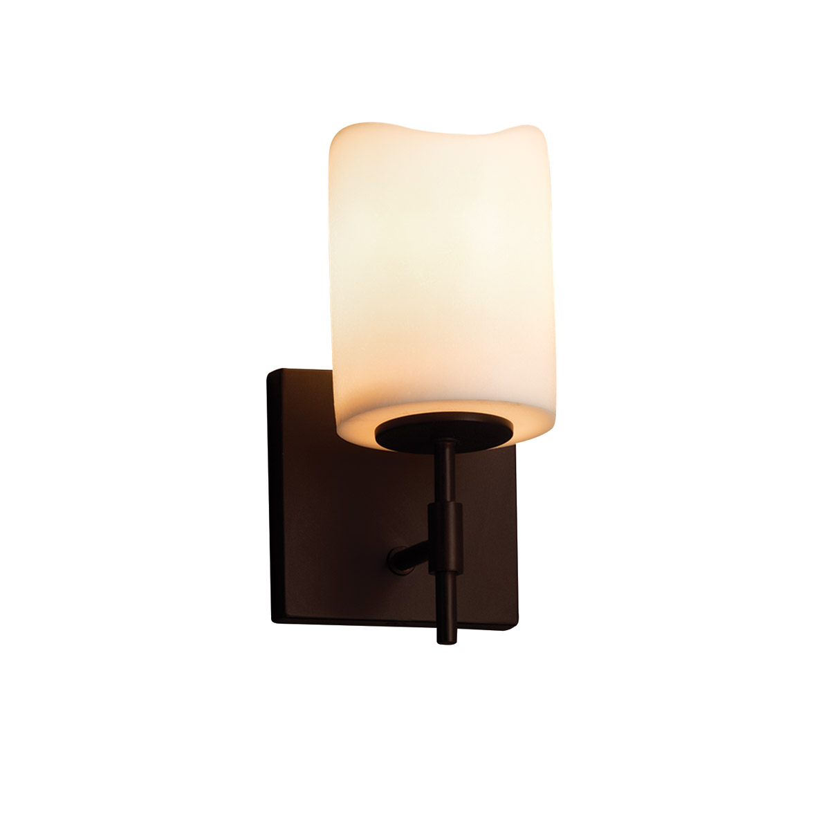 Justice Design CNDL-8411-10-CREM-NCKL-LED1-700 CandleAria LED 4.5 inch Brushed Nickel Wall Sconce Wall Light in 700 Lm LED, Cream (CandleAria), Cylind