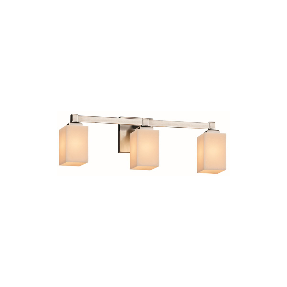 Justice Design CNDL-8433-14-CREM-NCKL-LED3-2100 CandleAria LED 22 inch Brushed Nickel Bath Vanity Light Wall Light in 2100 Lm LED, Cream (CandleAria),