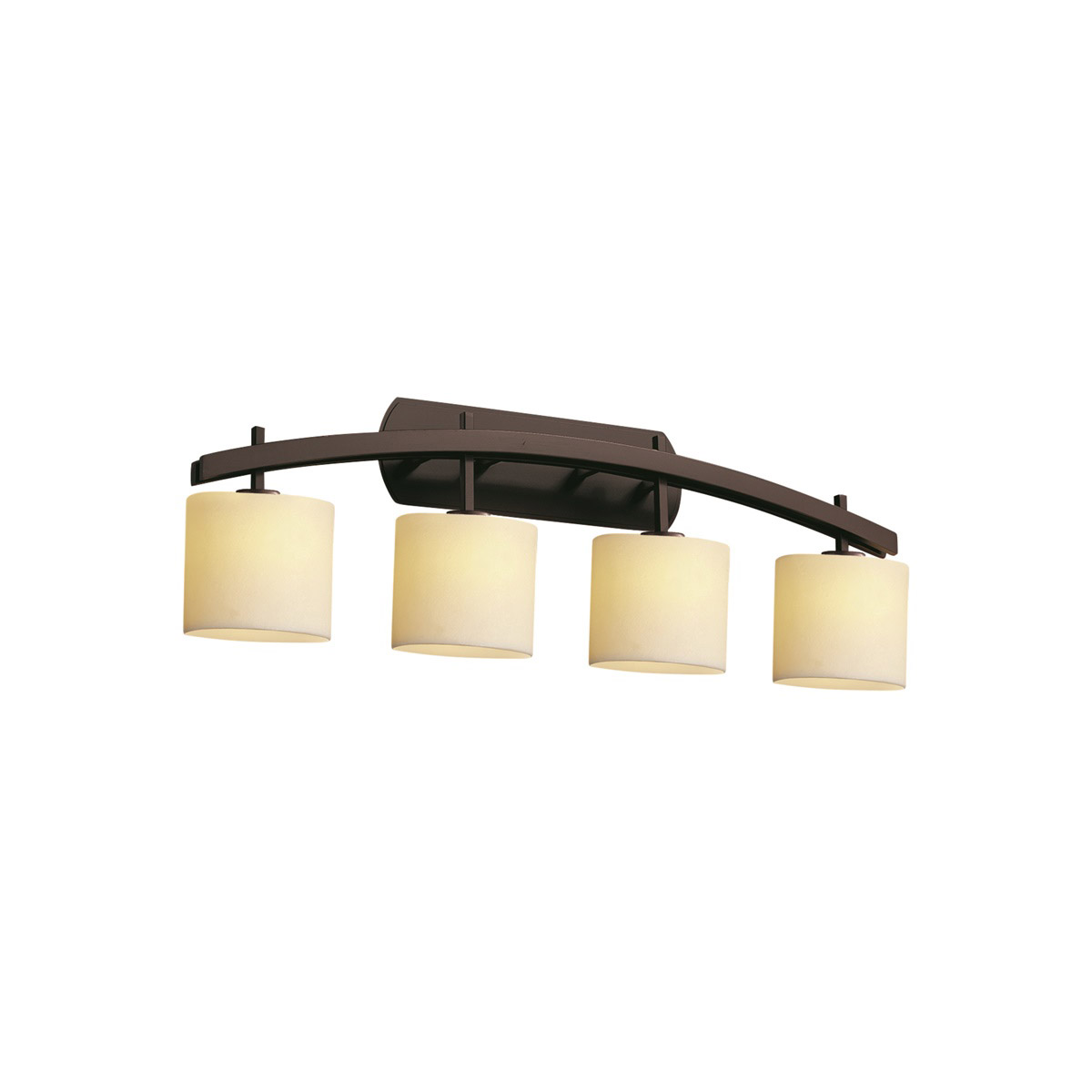 Justice Design CNDL-8594-14-CREM-NCKL-LED4-2800 CandleAria LED 35.5 inch Brushed Nickel Bath Bar Wall Light in 2800 Lm LED, Cream (CandleAria), Cylind