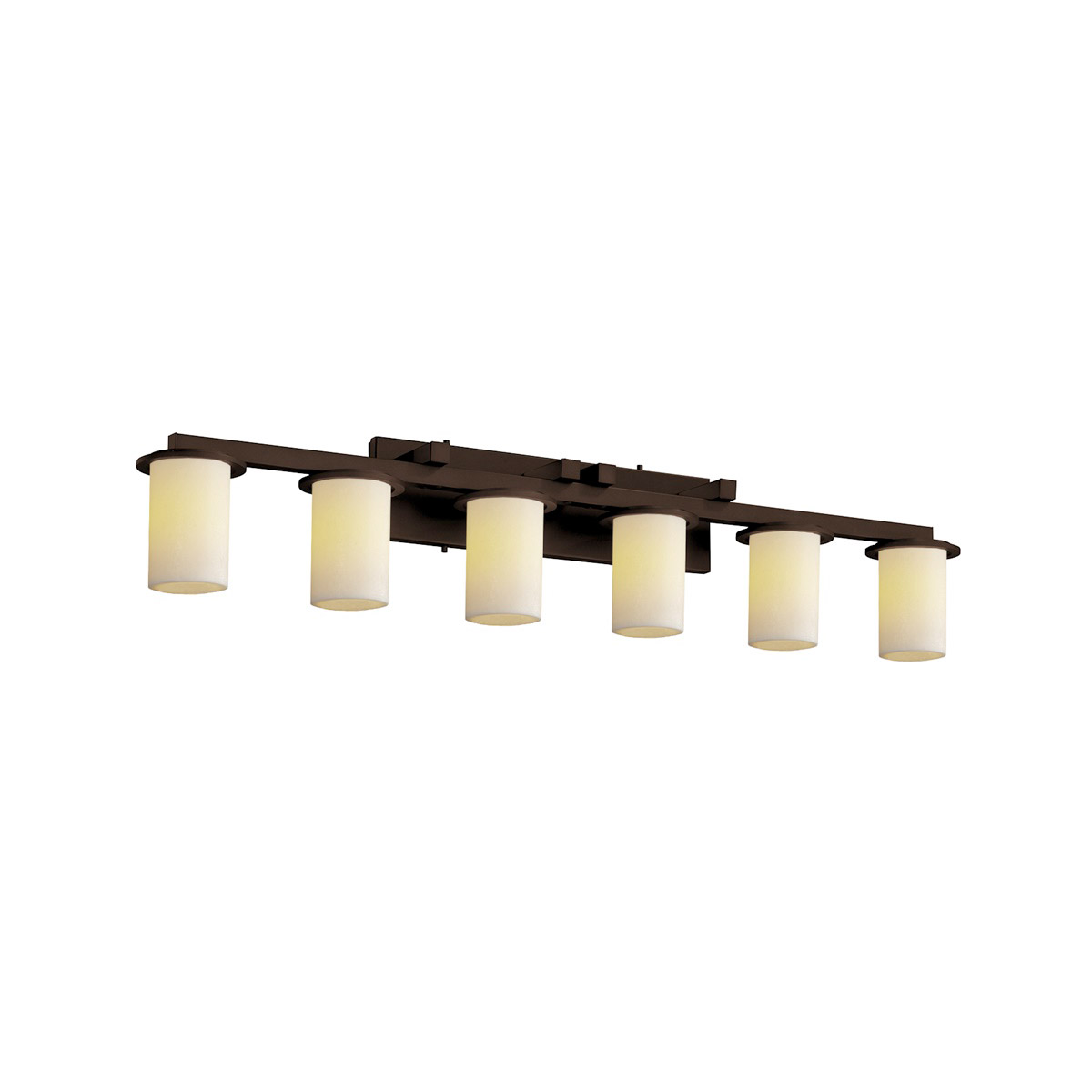 Justice Design CNDL-8786-10-CREM-CROM-LED6-4200 CandleAria LED 45 inch Polished Chrome Bath Bar Wall Light in 4200 Lm LED, Cream (CandleAria), Cylinde