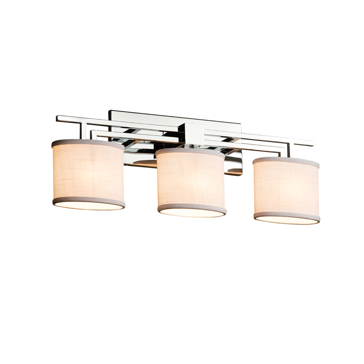 Justice Design FAB-8703-10-GRAY-MBLK-LED3-2100 Textile LED 26 inch Matte Black Bath Bar Wall Light