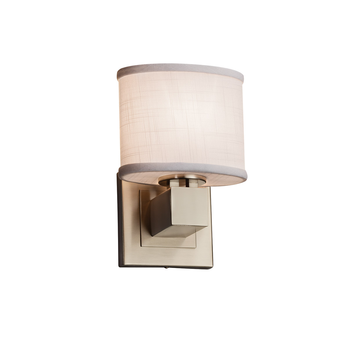 Justice Design FAB-8707-30-GRAY-MBLK-LED1-700 Textile Wall Sconce Wall Light