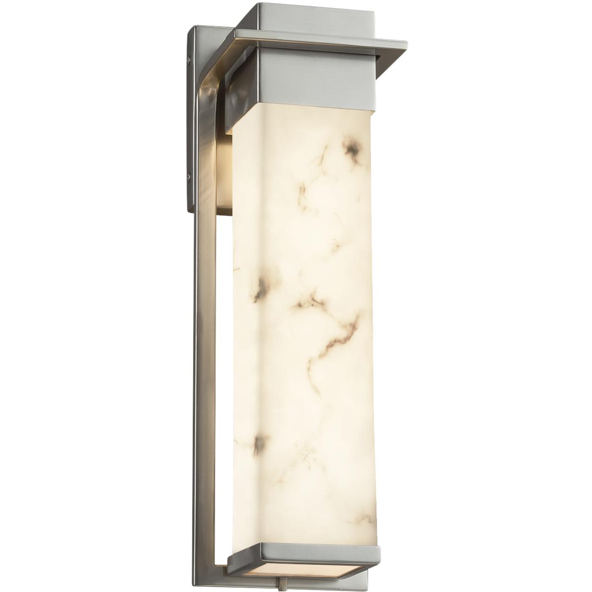 Justice Design FAL-7544W-NCKL Lumenaria 16.5 inch Brushed Nickel Outdoor Wall Sconce