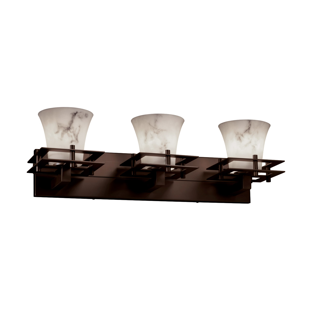 Justice Design FAL-8173-15-CROM-LED3-2100 LumenAria LED 26.5 inch Polished Chrome Bath Bar Wall Light in 2100 Lm LED, Square with Flat Rim, Metropolis