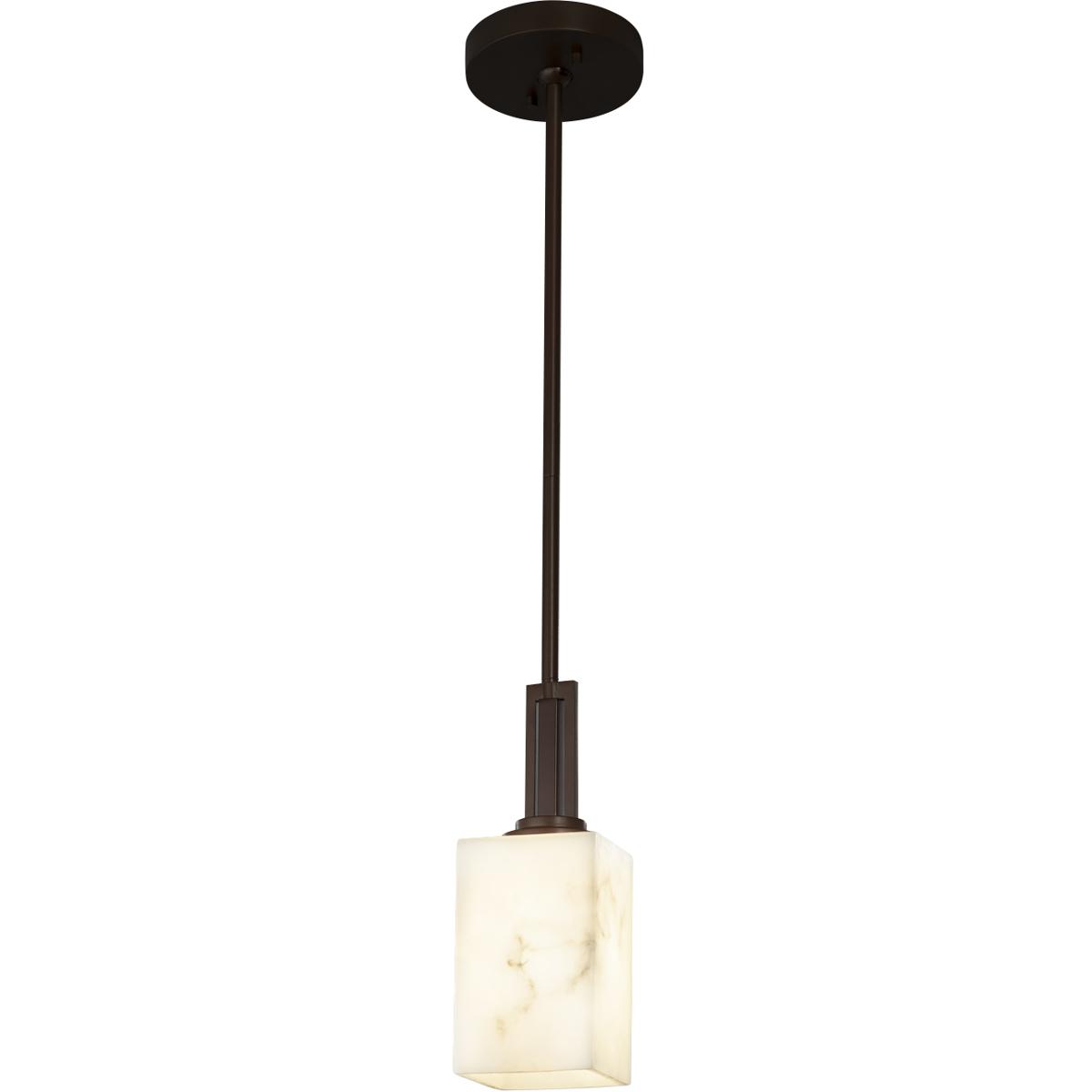 Justice Design FAL844512DBRZ Lumenaria Pendant Ceiling Light in Dark Bronze Cylinder with Broken Rim Incandescent