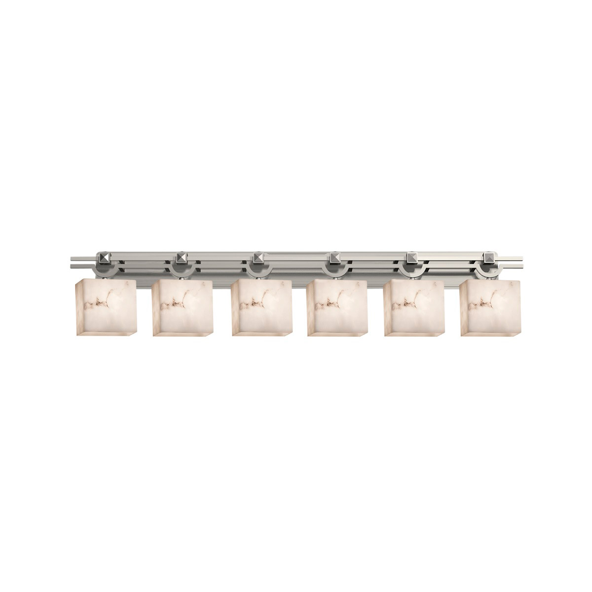 Justice Design FAL-8506-15-CROM-LED6-4200 LumenAria LED 59 inch Polished Chrome Bath Bar Wall Light in 4200 Lm LED, Square with Flat Rim, Argyle