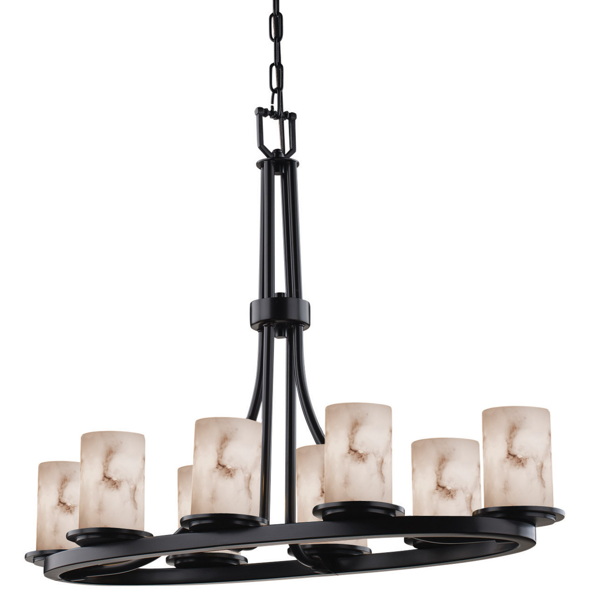 Justice Design FAL-8751-10-NCKL-LED8-5600 LumenAria 8 Light 16 inch Brushed Nickel Chandelier Ceiling Light