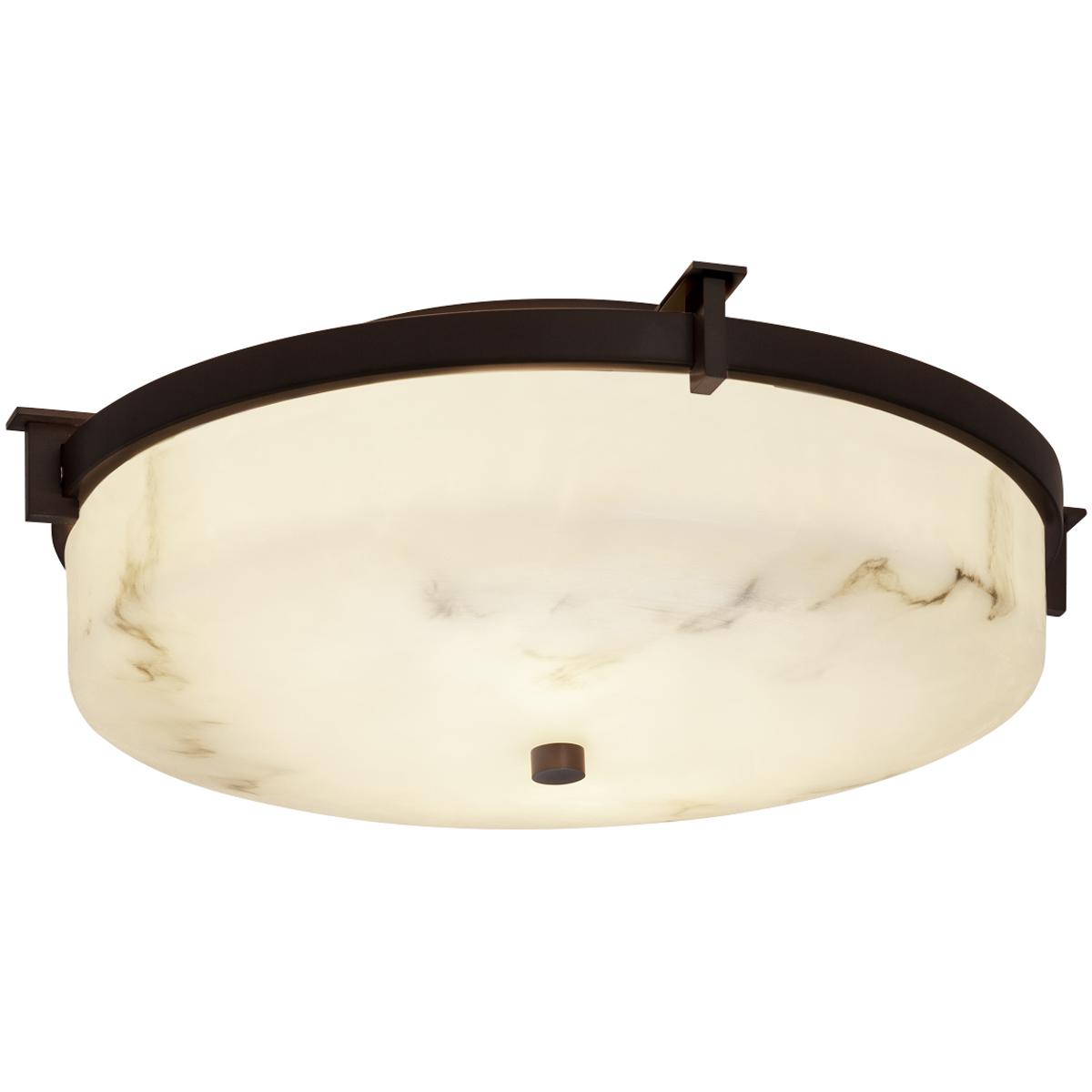 Justice Design FAL-8985-DBRZ Lumenaria 2 Light 16 inch Dark Bronze Flush Mount Ceiling Light in Incandescent