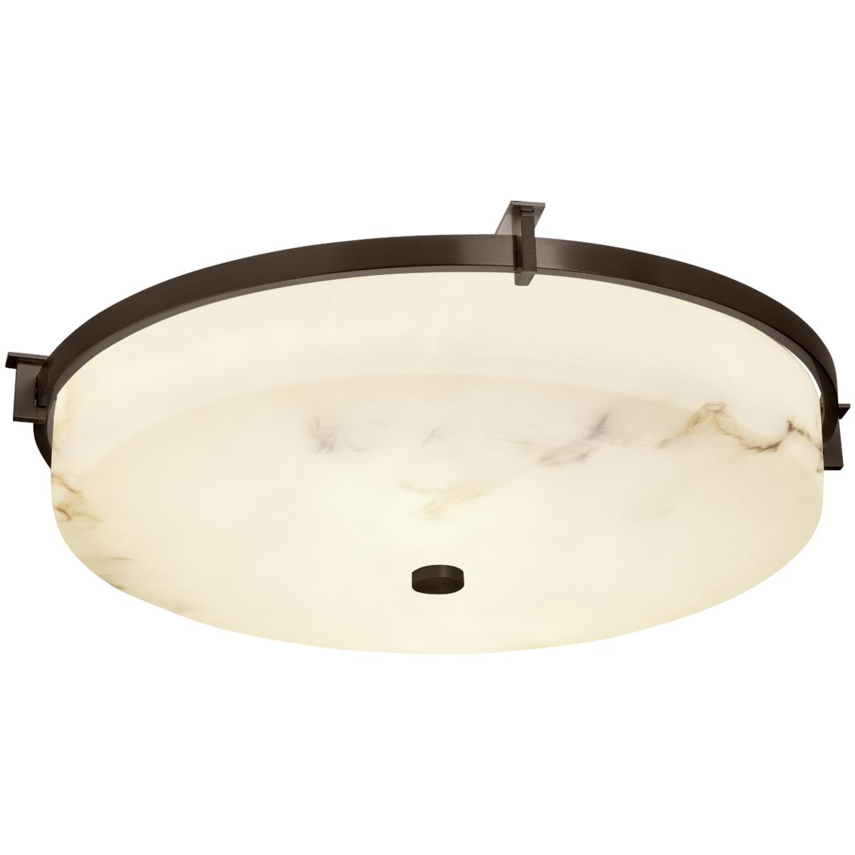 Justice Design FAL-8987-DBRZ LumenAria 1 Light 20.75 inch Dark Bronze Flush-Mount Ceiling Light, Round