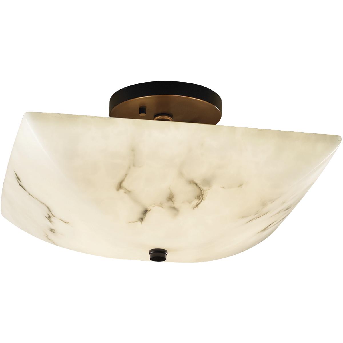 Justice Design FAL-9695-25-DBRZ-LED2-2000 Lumenaria LED 14 inch Dark Bronze Semi-Flush Ceiling Light in 2000 Lm LED