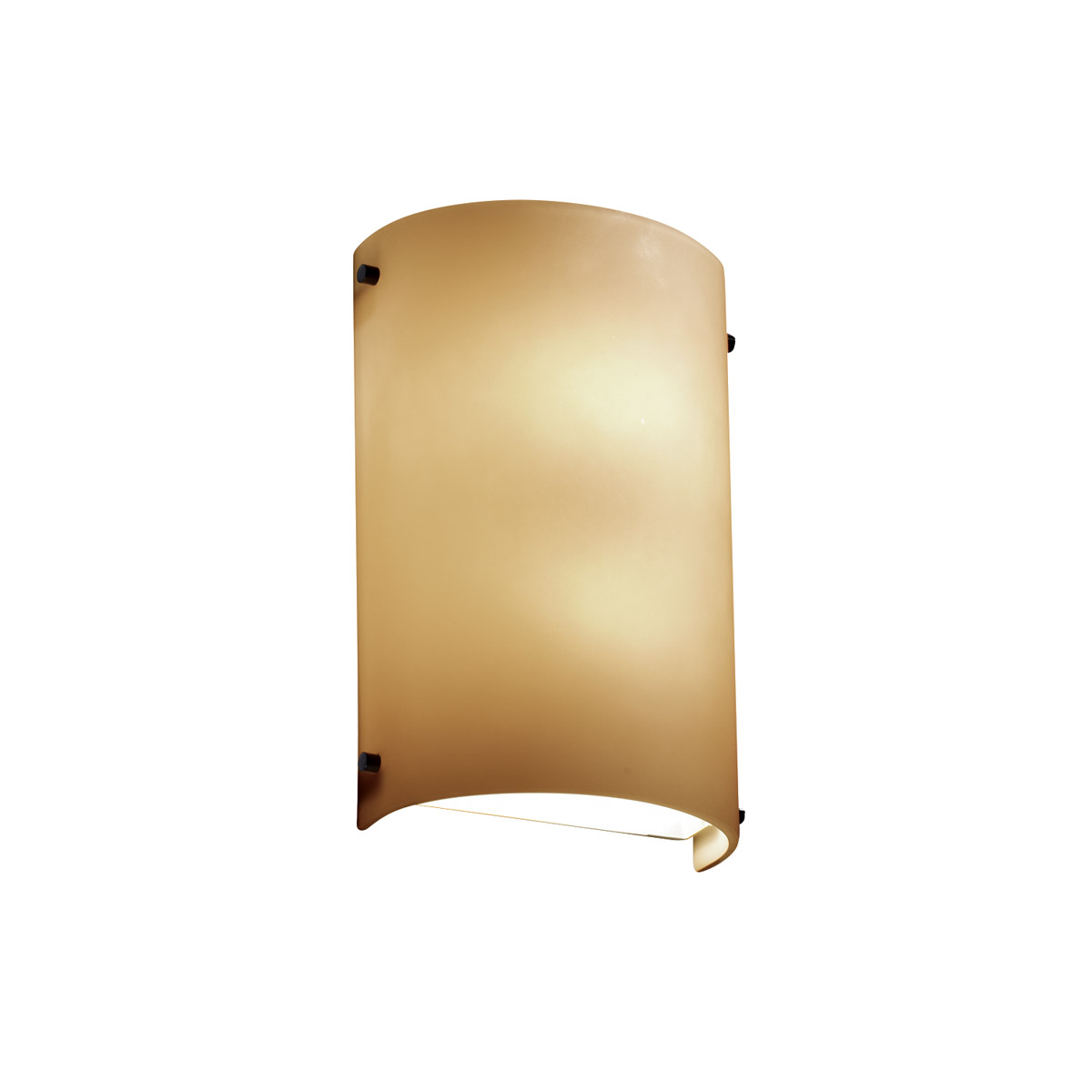 Justice Design FSN-5541-MROR-MBLK-LED1-1000 Fusion Wall Sconce Wall Light in Matte Black, 1000 Lm LED, Mercury Fusion