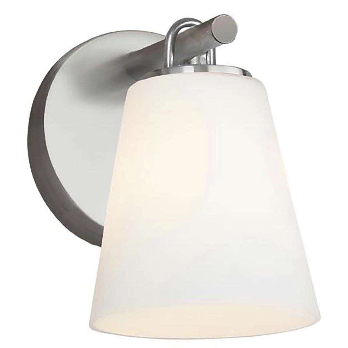 Justice Design FSN-8031-OPAL-NCKL Fusion Collection - Alpino Family 5 inch Brushed Nickel Wall Sconce Wall Light