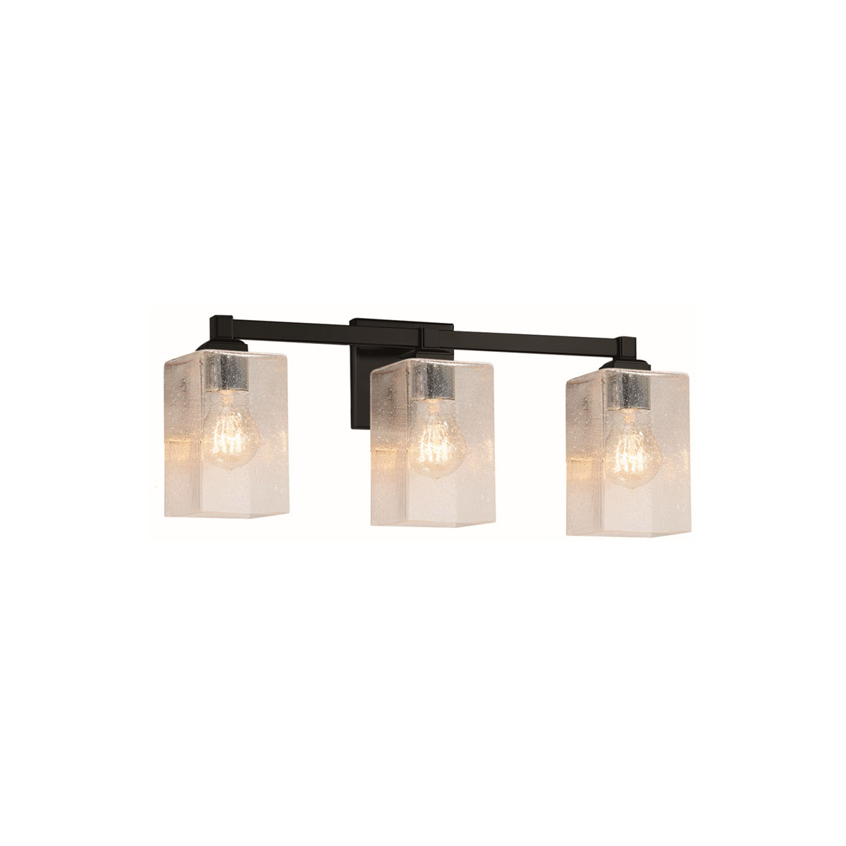 Justice Design FSN-8433-10-WEVE-CROM-LED3-2100 Fusion LED 22 inch Polished Chrome Bath Vanity Light Wall Light in 2100 Lm LED, Cylinder with Flat Rim,