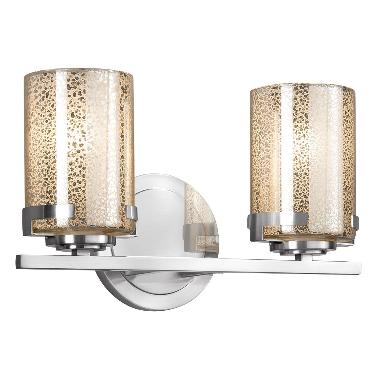 Justice Design FSN-8452-10-SEED-CROM-LED2-1400 Fusion LED 13.75 inch Polished Chrome Bath Bar Wall Light in 1400 Lm LED, Seeded Fusion