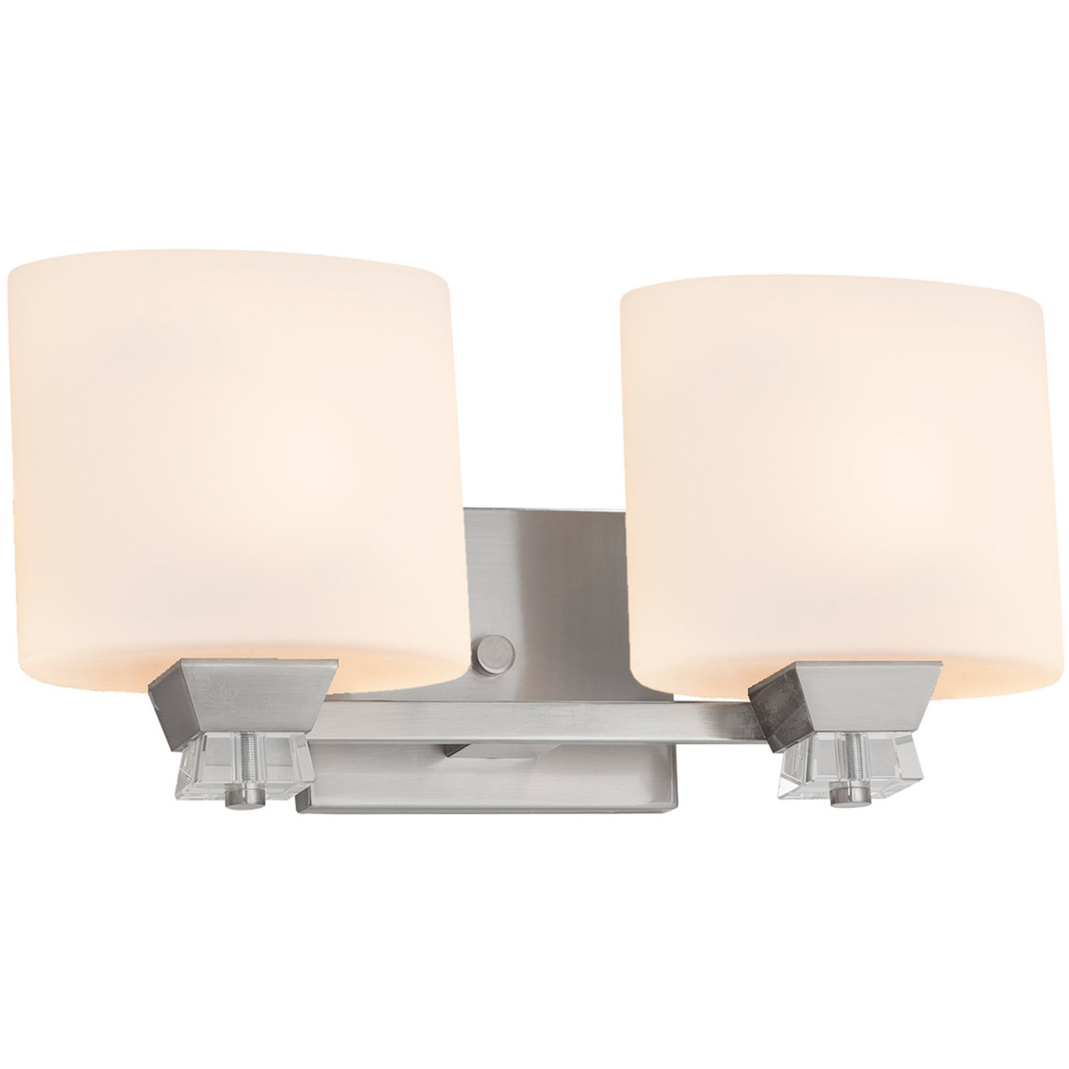 Justice Design FSN-8472-30-OPAL-NCKL Fusion Bath Bar Wall Light