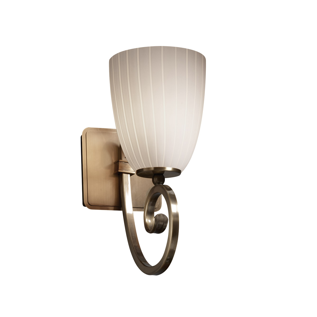 Justice Design FSN-8571-55-SEED-DBRZ Fusion 1 Light 5 inch Dark Bronze Wall Sconce Wall Light in Rectangle, Incandescent, Seeded Fusion