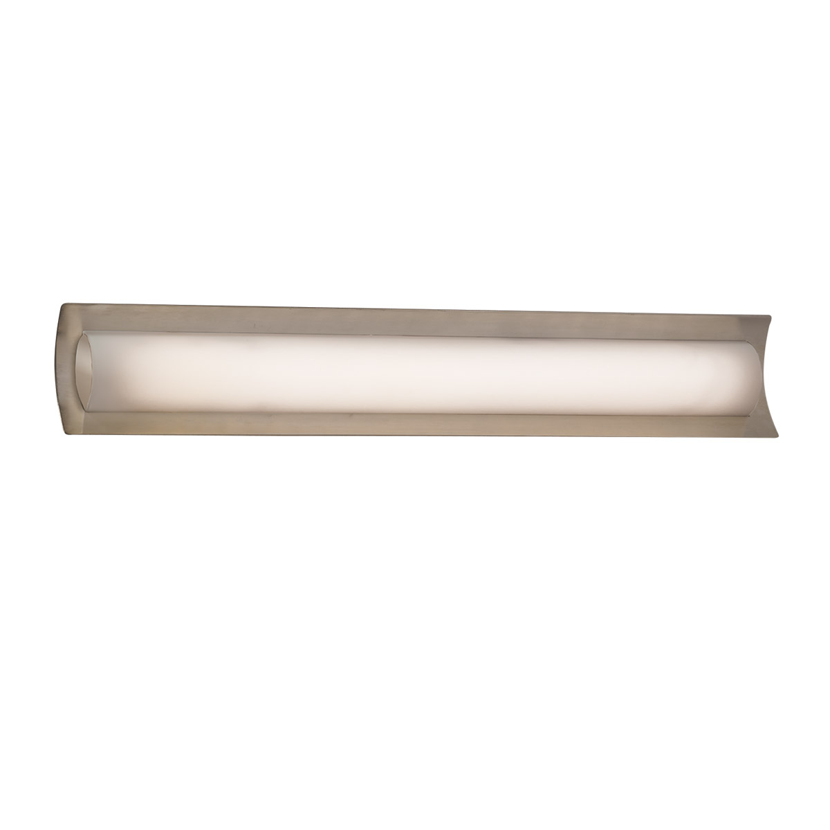 Justice Design FSN-8635-OPAL-NCKL Fusion LED 30 inch Brushed Nickel Vanity Light Wall Light in Opal Fusion