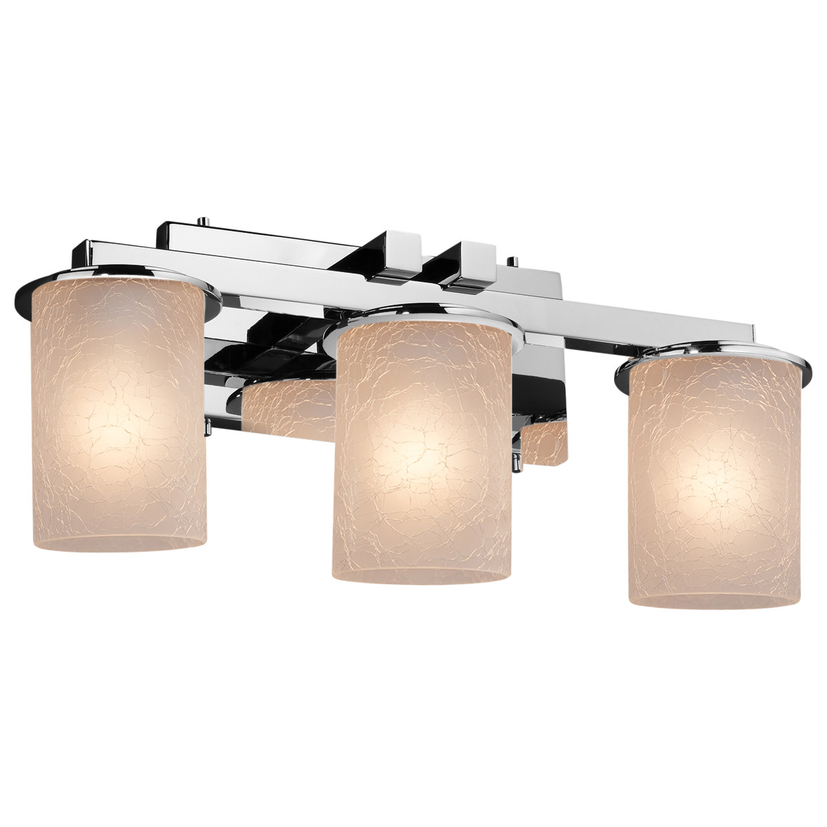 Justice Design FSN-8773-10-CRML-CROM-LED3-2100 Fusion LED 21 inch Polished Chrome Bath Bar Wall Light in 2100 Lm LED, Caramel Fusion, Dakota