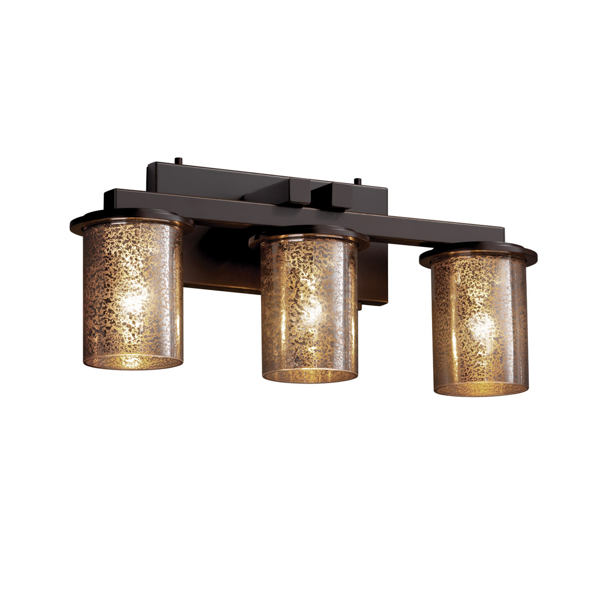 Justice Design FSN-8773-10-MROR-DBRZ-LED3-2100 Fusion LED 21 inch Dark Bronze Bath Bar Wall Light in 2100 Lm LED, Mercury Fusion, Dakota