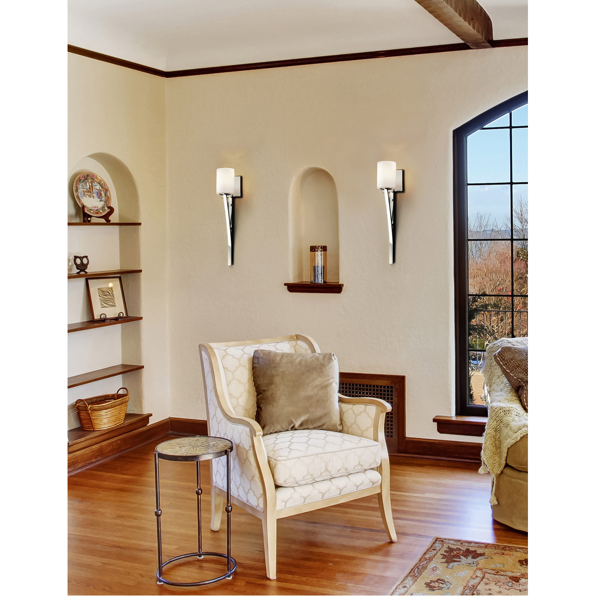 Justice Design FSN-8791-55-SEED-DBRZ Fusion 1 Light 4.5 inch Dark Bronze Wall Sconce Wall Light in Rectangle, Incandescent, Seeded Fusion