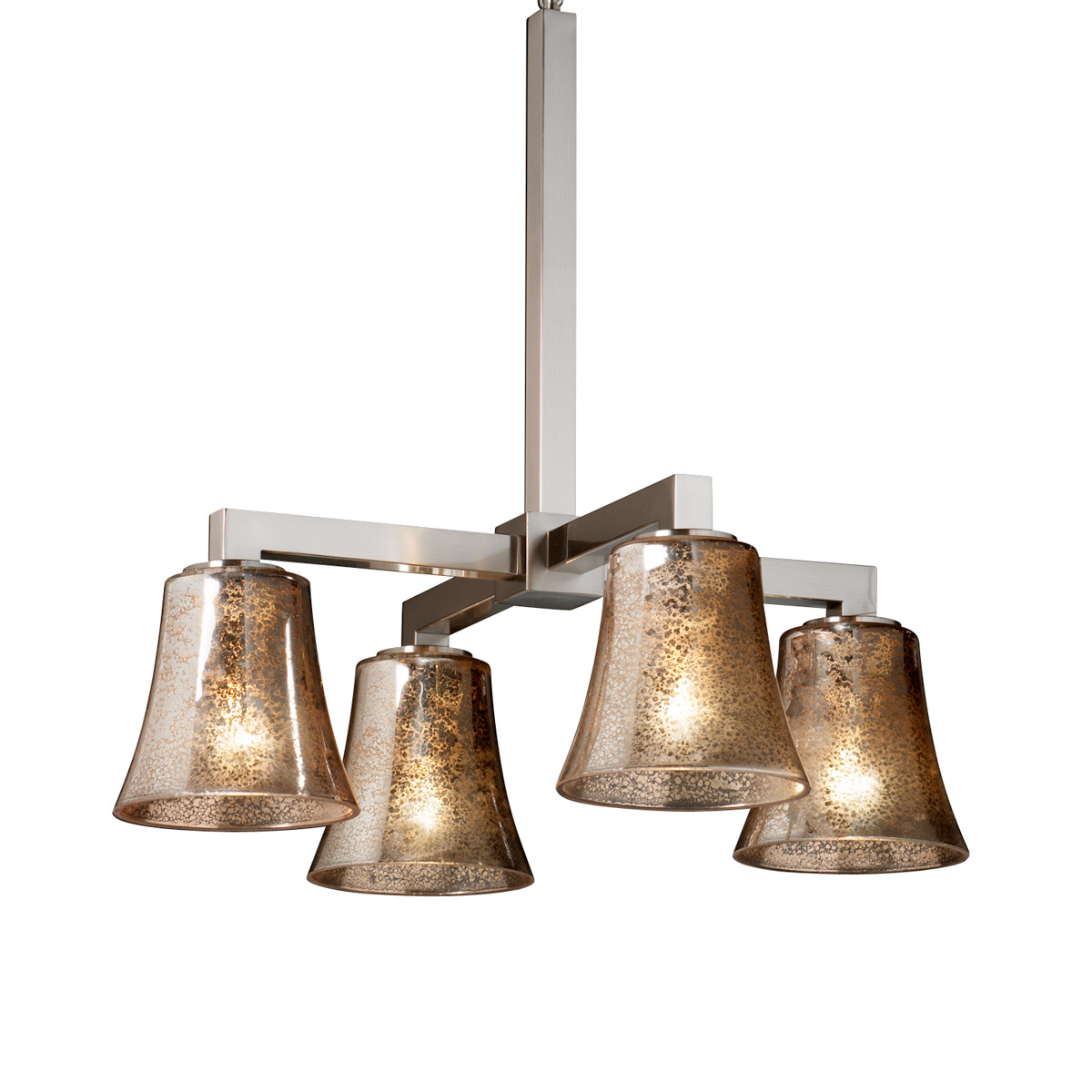 Justice Design FSN-8920-10-RBON-DBRZ-LED4-2800 Fusion LED 21 inch Dark Bronze Chandelier Ceiling Light in 2800 Lm LED, Cylinder with Flat Rim, Ribbon 